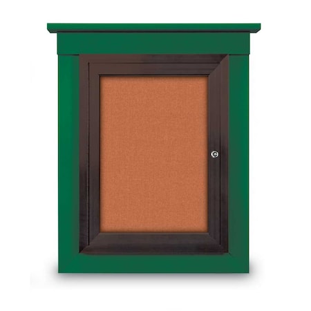 United Visual Products 60"x48" 2-Door Enclosed Letterboard, Black Vinyl/Cherry UV2626O-CHERRY-LICORI